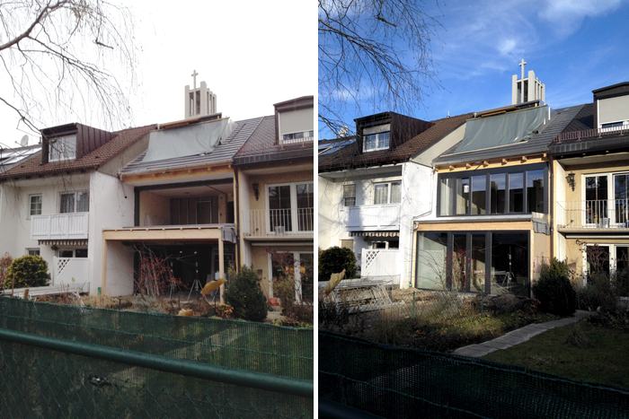 Fenstereinbau Reihenmittelhaus